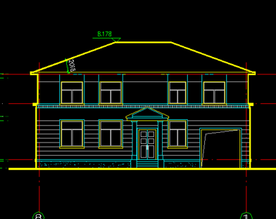 174.7平方米二层农村住宅建筑设计图纸免费下载 - 别墅图纸 - 土木工程网