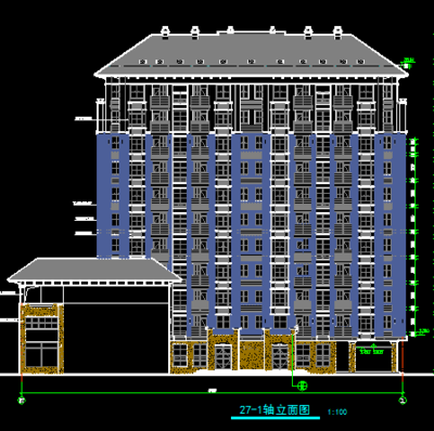 沿街十一层带阁楼底商住宅楼建筑施工图纸免费下载 - 建筑户型平面图 - 土木工程网