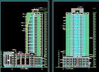 32层高层住宅建筑施工图免费下载 - 建筑户型平面图 - 土木工程网