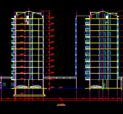 12层底商住宅楼建筑设计图纸免费下载 - 建筑户型平面图 - 土木工程网
